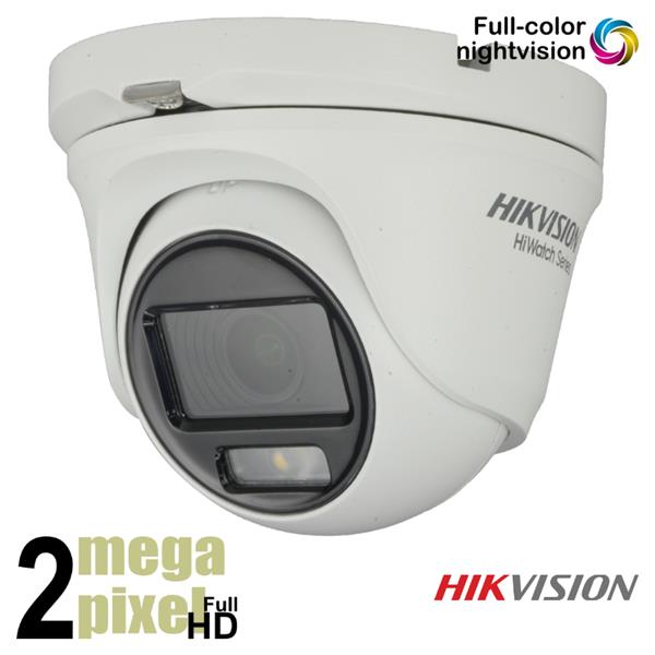 Grote foto hikvision full color dome camera full hd nachtzicht 20 meter wit licht t129 audio tv en foto videobewakingsapparatuur