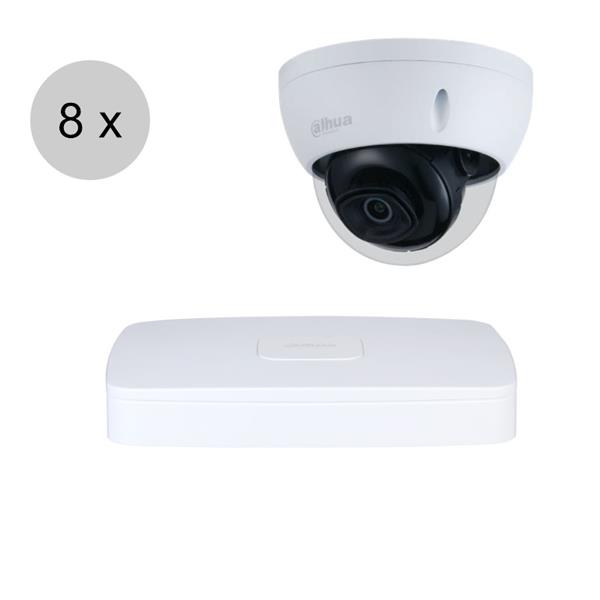 Grote foto dahua full hd ip cameraset wizsense 8 dome camera starlight audio 2.8mm 30m ips82dd1 audio tv en foto videobewakingsapparatuur