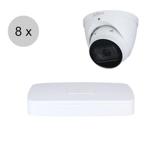 Grote foto dahua full hd ip cameraset wizsense 8 turret dome camera starlight audio 2.8mm 30m i audio tv en foto videobewakingsapparatuur