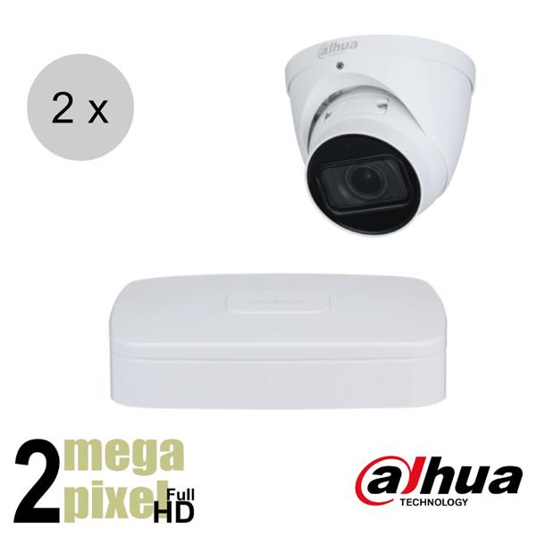 Grote foto dahua full hd ip cameraset wizsense 2 turret dome camera starlight audio 2.8mm 30m i audio tv en foto videobewakingsapparatuur