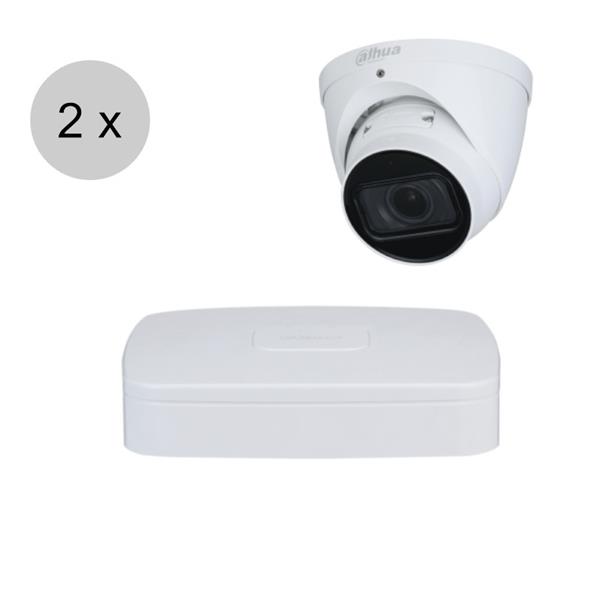 Grote foto dahua full hd ip cameraset wizsense 2 turret dome camera starlight audio 2.8mm 30m i audio tv en foto videobewakingsapparatuur