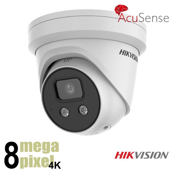 Grote foto hikvision 8mp slimme dome met microfoon en speaker starlight ds2386 isu sl audio tv en foto videobewakingsapparatuur