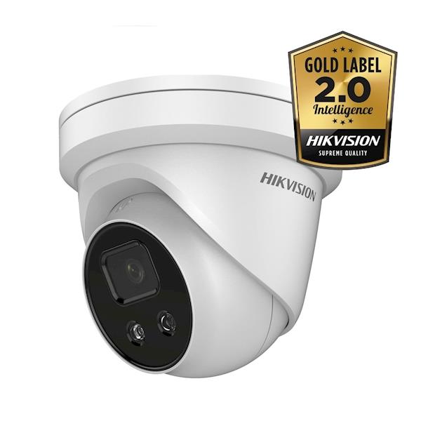 Grote foto hikvision 8mp slimme dome met microfoon en speaker starlight ds2386 isu sl audio tv en foto videobewakingsapparatuur