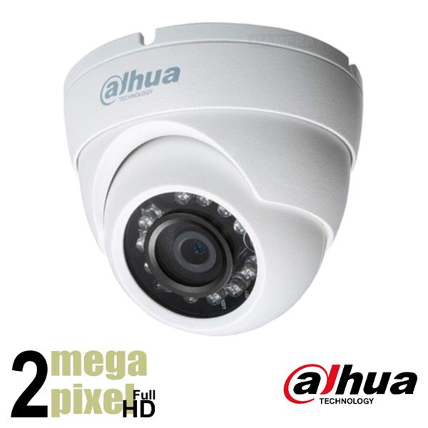 Grote foto dahua full hd cvi dome camera 30m nachtzicht 2.8mm lens hdw1200mp audio tv en foto videobewakingsapparatuur