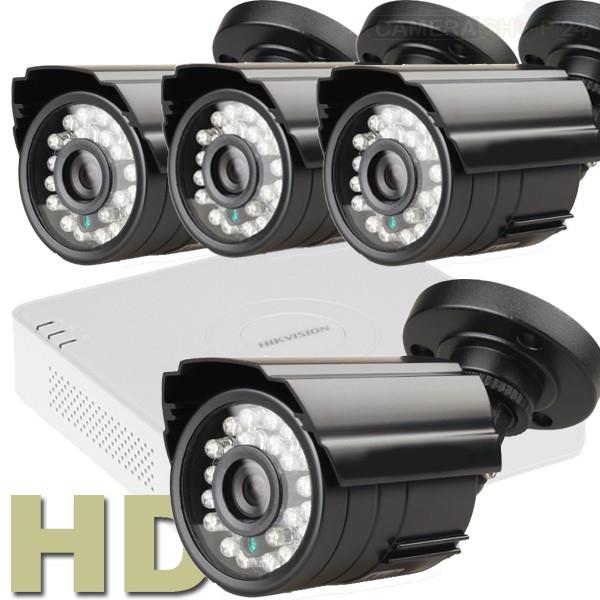 Grote foto hd camerasysteem hikvision dvr nacht 25mtr cvs466 pakket met 4 camera audio tv en foto videobewakingsapparatuur