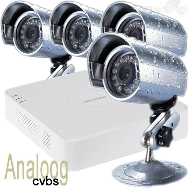 Grote foto analoog camerasysteem hikvision dvr cvs460 pakket met 4 camera audio tv en foto videobewakingsapparatuur