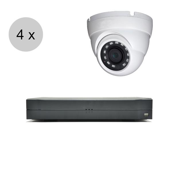 Grote foto empower 5 megapixel camerasysteem 4 x dome camera nachtzicht 30m poe ips51 audio tv en foto videobewakingsapparatuur