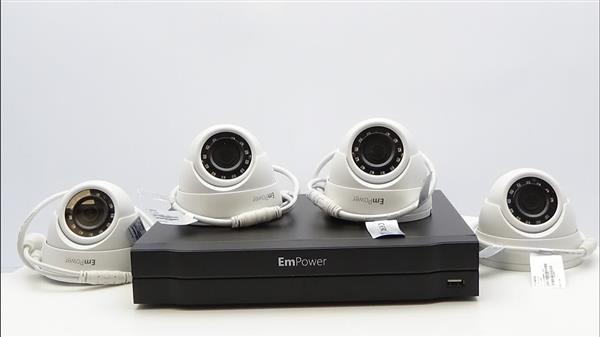 Grote foto empower 5 megapixel camerasysteem 4 x dome camera nachtzicht 30m poe ips51 audio tv en foto videobewakingsapparatuur