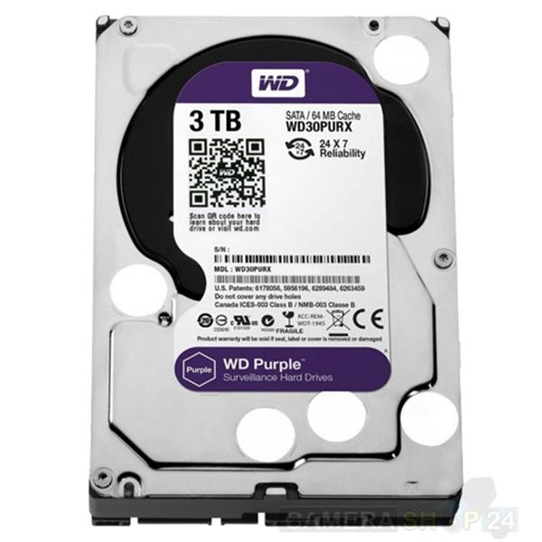 Grote foto 3000gb western digital purple harde schijf audio tv en foto videobewakingsapparatuur