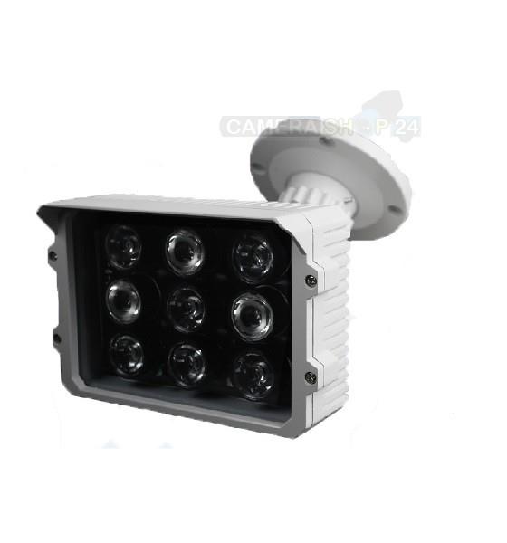 Grote foto ir illuminator 120 meter 9 array leds kijkhoek 30 12 volt irl12 audio tv en foto videobewakingsapparatuur