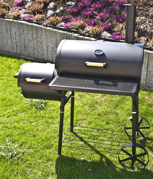 Grote foto houtskool barbecue smoker dakota tuin en terras buitenkeukens