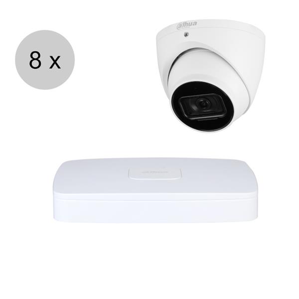 Grote foto dahua 4mp ip cameraset wizsense 8 turret dome camera starlight audio 2.8mm 50m ips84 audio tv en foto professionele video apparatuur