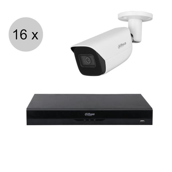 Grote foto dahua 4mp ip cameraset wizsense 16 bullet camera starlight audio 2.8mm 50m ips164db1 audio tv en foto professionele video apparatuur