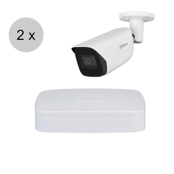 Grote foto dahua 4mp ip cameraset wizsense 2 bullet camera starlight audio 2.8mm 50m ips24db1 audio tv en foto professionele video apparatuur