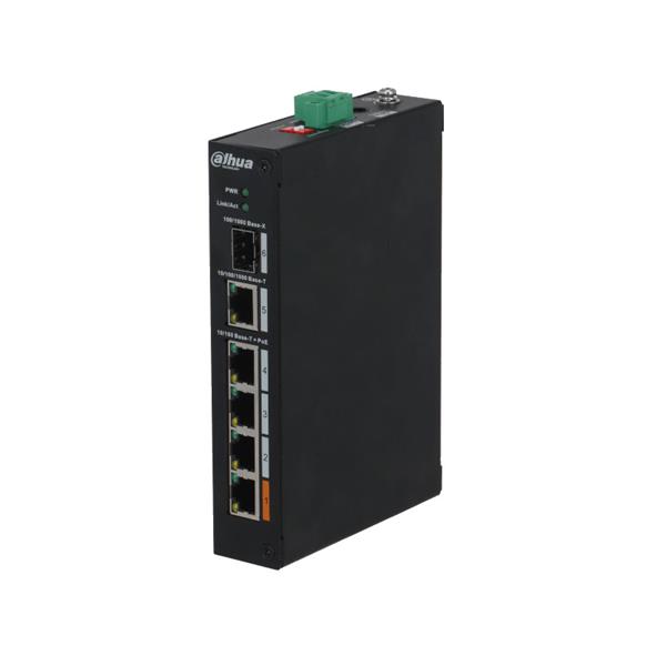 Grote foto dahua poe switch 60w unmanaged 4 poorten 2 uplink tot 1000mbps pfs3106 4et 60 computers en software netwerkkaarten routers en switches