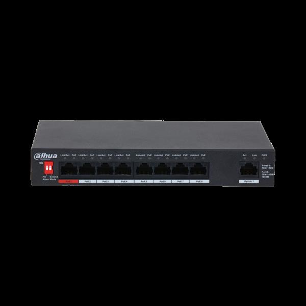 Grote foto poe switch 8 poe poorten 1 uplink speed 100 1000mbps pfs3009 8et1gt 96 computers en software netwerkkaarten routers en switches