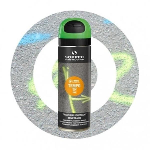 Grote foto soppec tempo tp tijdelijke markeer spray 500ml fluor groen doe het zelf en verbouw gereedschappen en machines