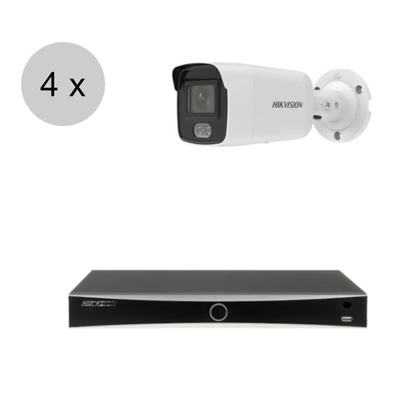 Grote foto hikvision 4mp ip camerasysteem 4 camera colorvu hik004 audio tv en foto professionele video apparatuur