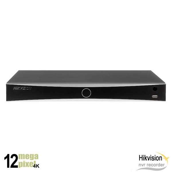 Grote foto hikvision 12mp nvr recorder acusense 4x poe 7604nxi k1 4p audio tv en foto professionele video apparatuur