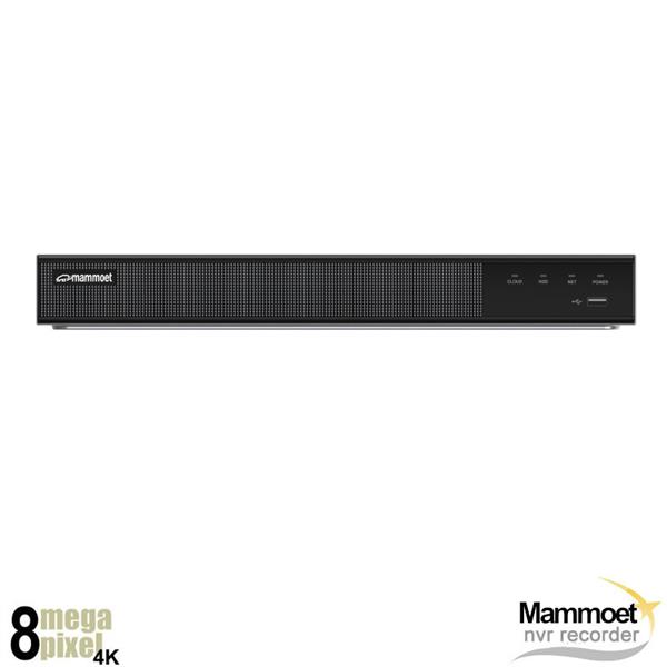 Grote foto mammoet 8mp 4k 32 kanaals nvr recorder 16 x poe mamr16dpq audio tv en foto professionele video apparatuur