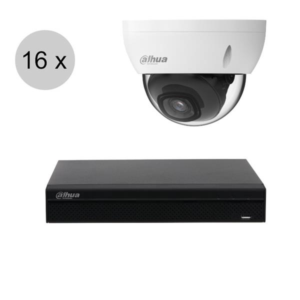 Grote foto dahua 5mp ip camerasysteem 30m nachtzicht 16 dome camera ips165d1 audio tv en foto professionele video apparatuur