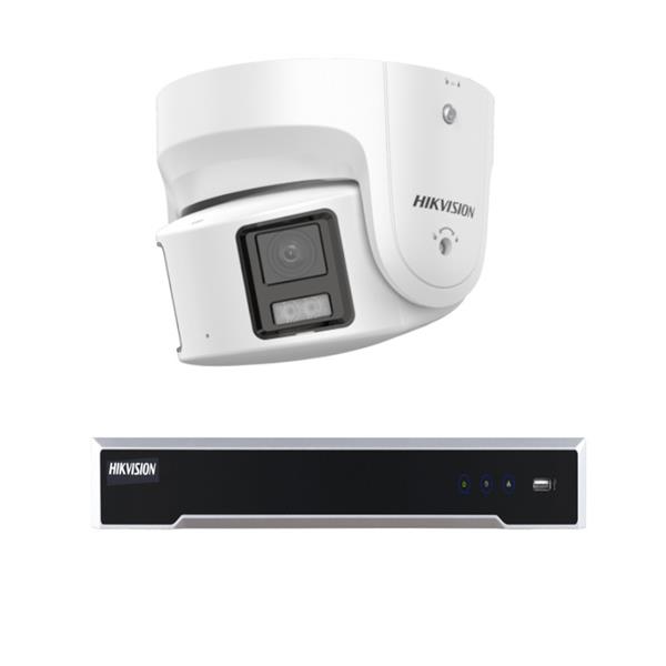 Grote foto hikvision 4g nvr in combinatie met n colorvu 4k panorama camera 4gs18h1 audio tv en foto professionele video apparatuur