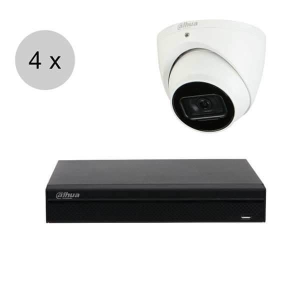 Grote foto dahua 4k ip cameraset wizsense 4 turret dome camera starlight audio 2.8mm 30m ips48d audio tv en foto professionele video apparatuur