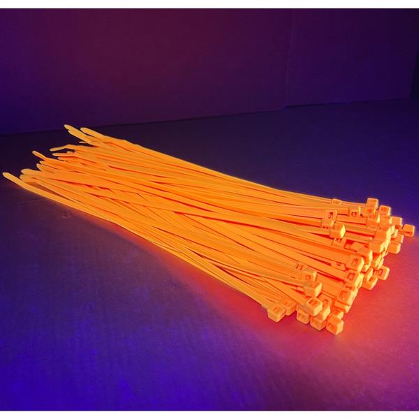 Grote foto td47 kabelbinders 7.6 x 370mm fluor oranje doe het zelf en verbouw materialen en producten