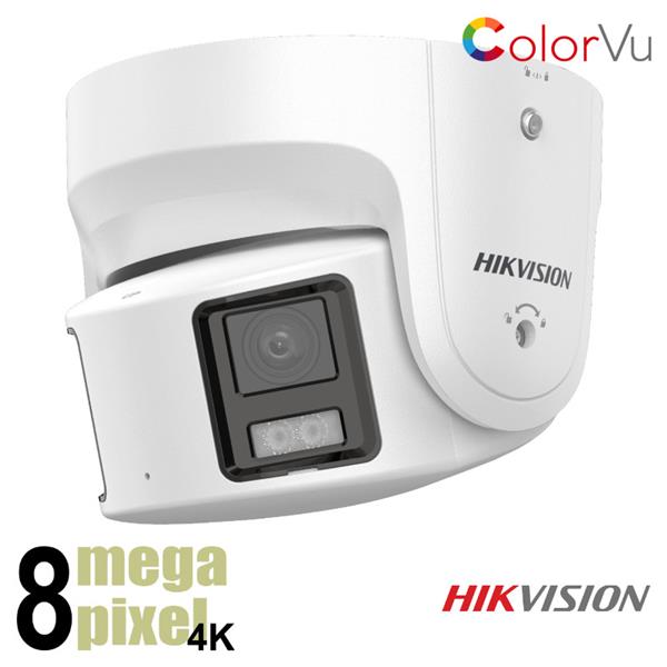 Grote foto hikvision 4k colorvu panorama ip dome camera microfoon speaker ds 2cd2387g2p lsu sl audio tv en foto professionele video apparatuur