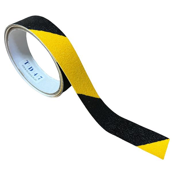 Grote foto td47 antislip tape strook 25mm x 1m geel zwart doe het zelf en verbouw materialen en producten