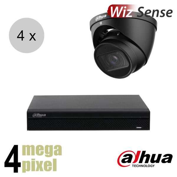 Grote foto dahua 4mp ip cameraset wizsense 4 turret dome camera motorzoom starlight 40m ips44dtm2 audio tv en foto professionele video apparatuur