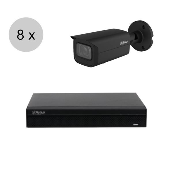 Grote foto dahua 4mp ip cameraset wizsense 8 bullet camera starlight motorzoom 60m ips84dbm2 audio tv en foto professionele video apparatuur