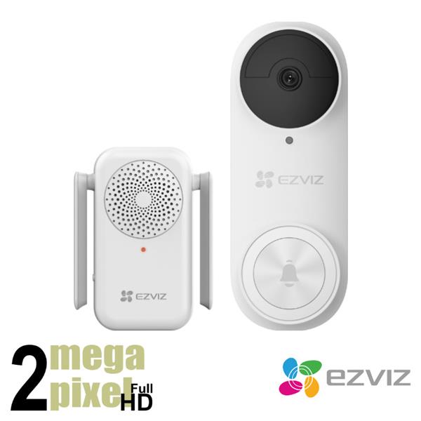 Grote foto ezviz full hd wifi deurbel kit binnengebruik micro sd kaart audio ezdb2c audio tv en foto professionele video apparatuur