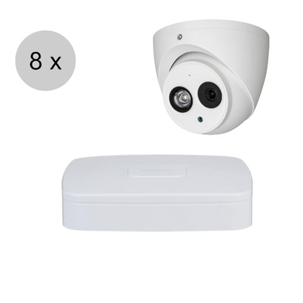 Grote foto dahua oem full hd cvi camerasysteem 50m nachtzicht 8 camera cvs262 audio tv en foto professionele video apparatuur