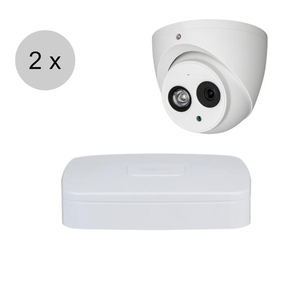 Grote foto dahua oem full hd cvi camerasysteem 50m nachtzicht 2 camera cvs260 audio tv en foto professionele video apparatuur