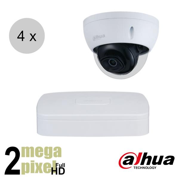 Grote foto dahua full hd ip cameraset wizsense 4 dome camera starlight audio 2.8mm 30m ips42dd1 audio tv en foto professionele video apparatuur