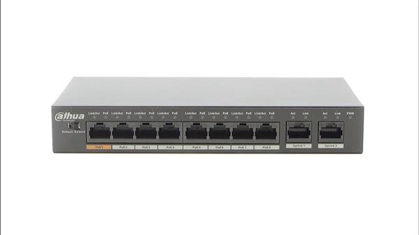 Grote foto poe switch dahua 8 poorten 96w speed 10 100 1000 mbps poe23 computers en software netwerkkaarten routers en switches