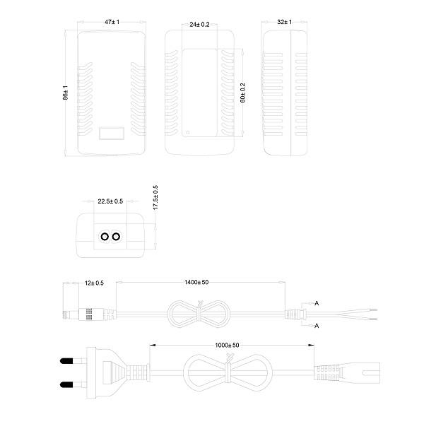 Grote foto 12 volt dc 1.5a camera adapter adp30 audio tv en foto professionele video apparatuur