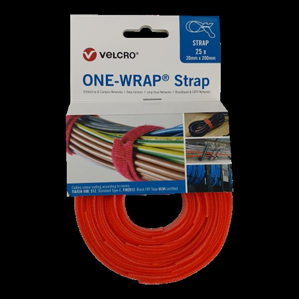 Grote foto velcro one wrap klittenband kabelbinder 20mm x 200mm oranje doe het zelf en verbouw materialen en producten