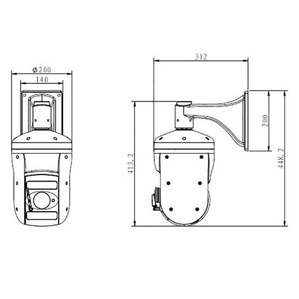 Grote foto gebruikt product full hd sdi speeddome camera 100m nachtzicht 36x zoom audio tv en foto professionele video apparatuur