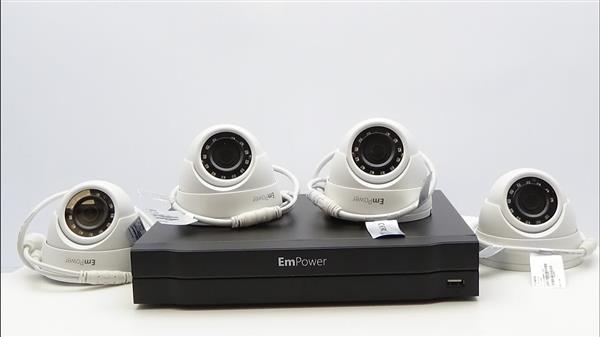 Grote foto empower 5 megapixel camerasysteem 4 x dome camera nachtzicht 30m poe ips51 audio tv en foto professionele video apparatuur