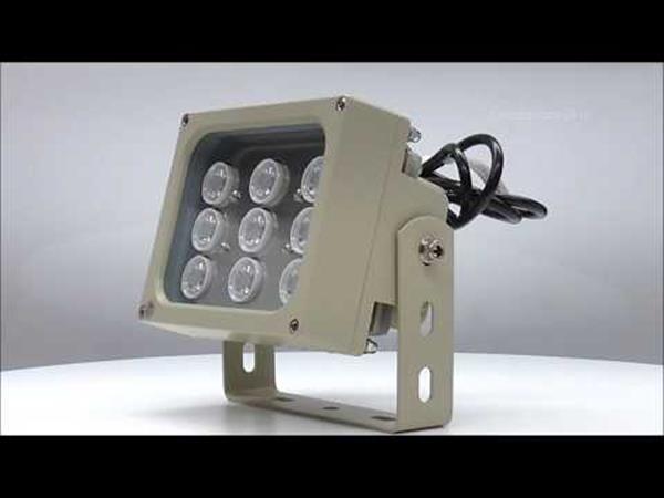 Grote foto ir illuminator 110 meter 9 leds kijkhoek 60 220 volt irl45 audio tv en foto professionele video apparatuur