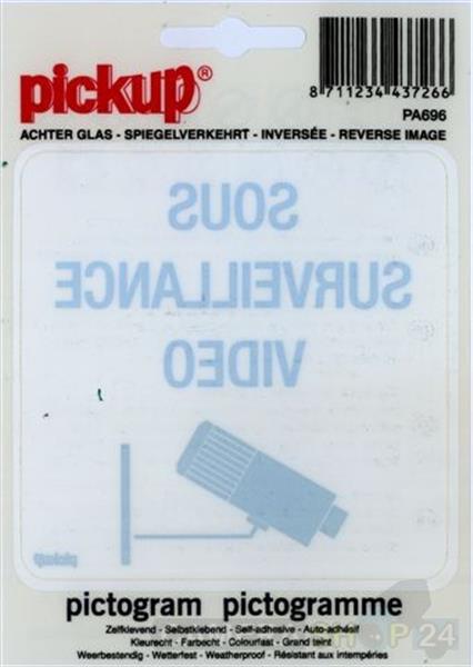 Grote foto pickup vinyl sticker gespiegeld franstalig 10x10cm sk20 audio tv en foto professionele video apparatuur