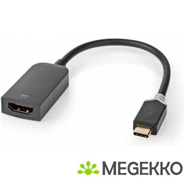 Grote foto nedis usb c adapterkabel type c male hdmi output 0 2 m antraciet computers en software overige computers en software