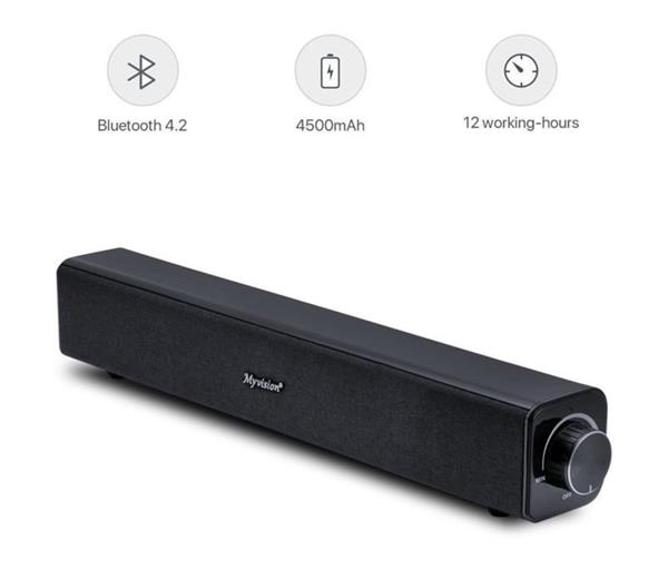 Grote foto soundbar sound bar draadloos bluetooth wireless speaker 20w 2x 10w huis en inrichting woningdecoratie