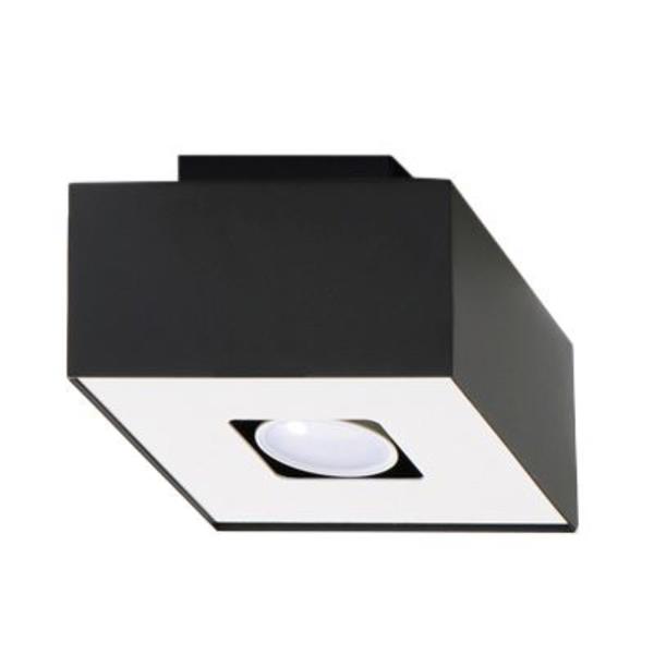 Grote foto plafondlamp mono 1 zwart 14x14x11cm gu10 ip20 230 v ac huis en inrichting overige