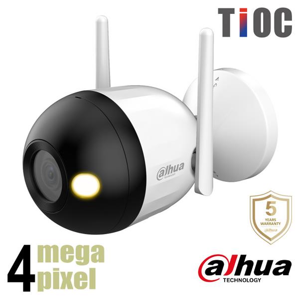 Grote foto dahua 4mp wifi tioc bullet camera microfoon en speaker full color f4c pv audio tv en foto videobewakingsapparatuur