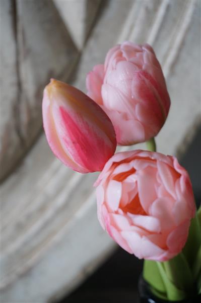 Grote foto real touch tulpen roze 5 stuks l29 cm huis en inrichting complete badkamers