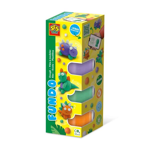 Grote foto ses fundo klei dino 3x90gr 1x40gr kinderen en baby overige