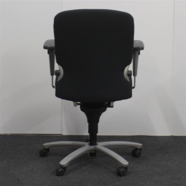 Grote foto 7783 bureaustoel zwart nieuwe stof lichtgrijs voetkruis huis en inrichting stoelen